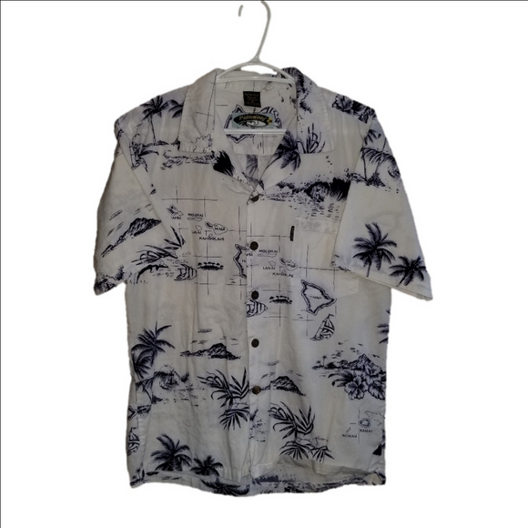 Palmwave Other - Palmwave Short Sleeve 100% Cotton Hawaiian Button Up Label Reads Size Small